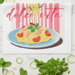 Italian Pasta Spaghettis  Kitchen Towel