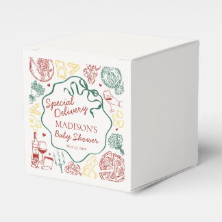 Italian Pasta Special Delivery Baby Shower Favor Boxes