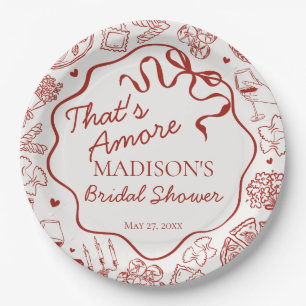 Italian Pasta Thats Amore Bridal Shower Paper Plates