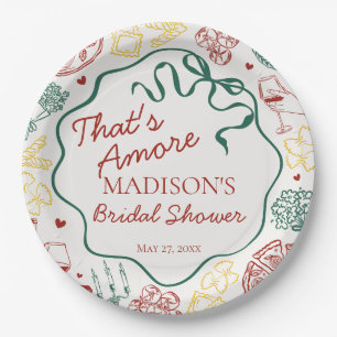 Italian Pasta Thats Amore Bridal Shower Paper Plates