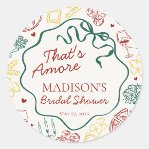 Italian Pasta Thats Amore Bridal Shower Seal