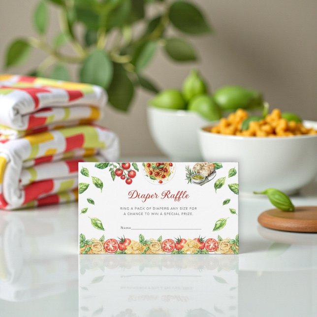 Italian Pasta Themed Diaper Raffle Card (Creator Uploaded)