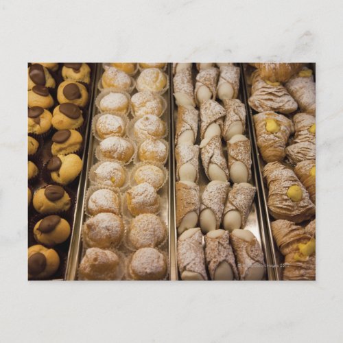 Italian pastries postcard