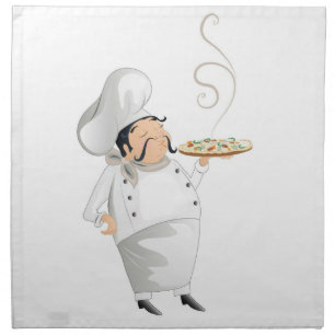 Italian pizza chef napkin