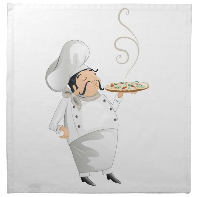 Italian pizza chef napkin (Front)
