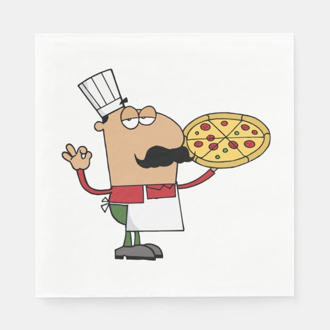 Italian Pizza Chef Napkins (Front)