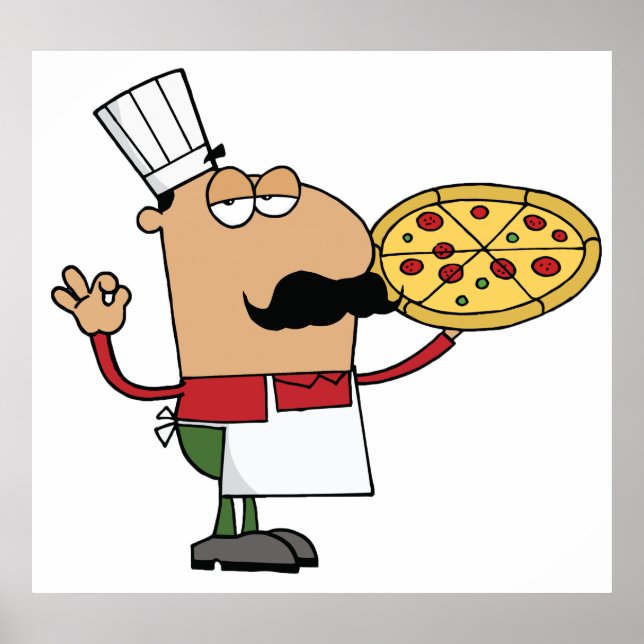Italian Pizza Chef Poster (Front)