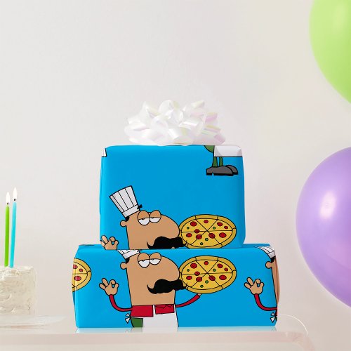 Italian Pizza Chef Wrapping Paper