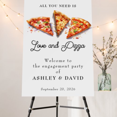 Italian Pizza  Engagement Party Welcome Sign