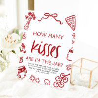 Italian Pizza Guess How Many Kisses Baby Shower 