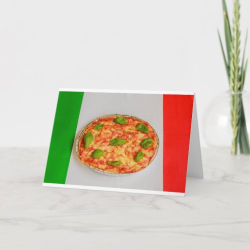 italian pizza  invitations card