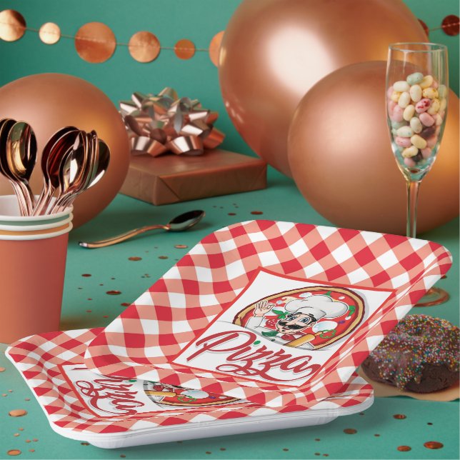 Italian Pizza  Paper Plates (Multi)