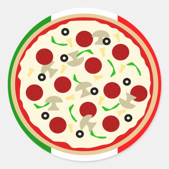 Italian Pizza Party Stickers (Front)