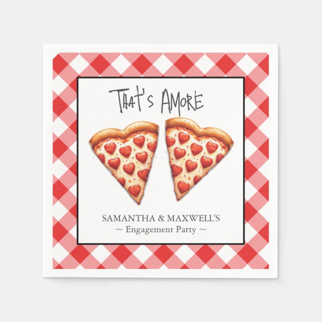 Italian Pizza Party Tableware Napkins (Front)