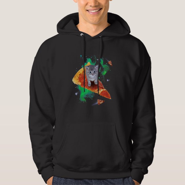Italian Pizza Pie Cat Lover Cat Whisperer Animal P Hoodie (Front)