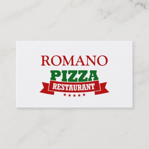 Italian Pizza Restaurant Business Card