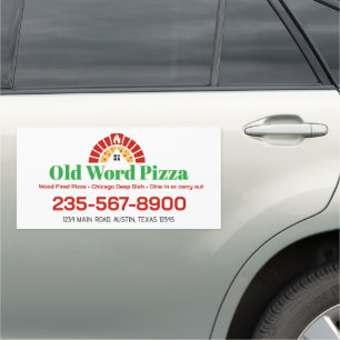 Italian Pizza Restaurant Car Magnet