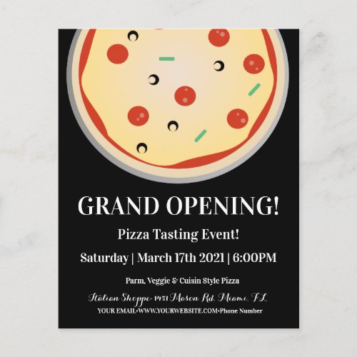 Italian Pizza Restaurant Event Grand Opening Flyer