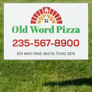 Italian Pizza Restaurant Sign