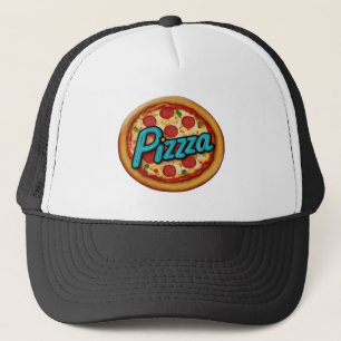Italian Pizzeria Pizza Kitchen or Restaurant Black Trucker Hat