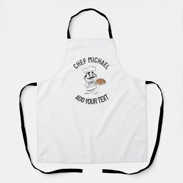 Italian Pizzeria Pizza Kitchen or Restaurant Round Apron (Front)