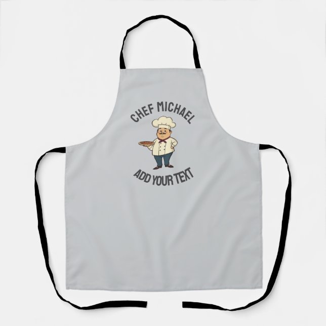 Italian Pizzeria Pizza Kitchen or Restaurant Round Apron (Front)