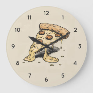 Italian Pizzeria Pizza Kitchen or Restaurant Round Large Clock