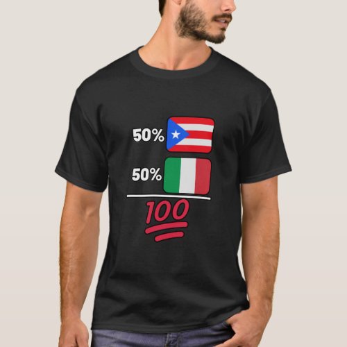 Italian Plus Puerto Rican Mix Heritage T_Shirt