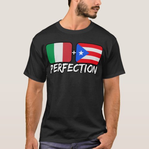 Italian Plus Puerto Rican Perfection Mix DNA Herit T_Shirt