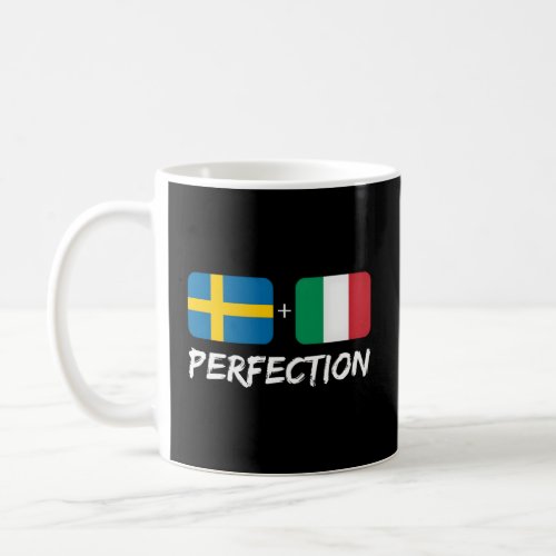 Italian Plus Sweden Perfection Mix Heritage Flag  Coffee Mug