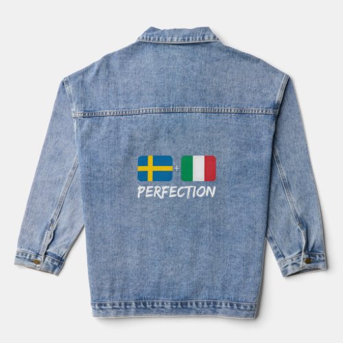 Italian Plus Sweden Perfection Mix Heritage Flag  Denim Jacket