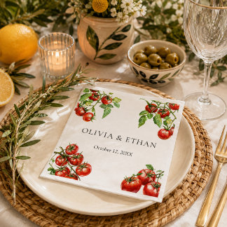 Italian Pomodoro Wedding Napkins