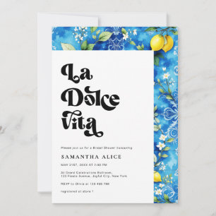 Italian Positano La Dolce Vita Bridal Shower Invitation