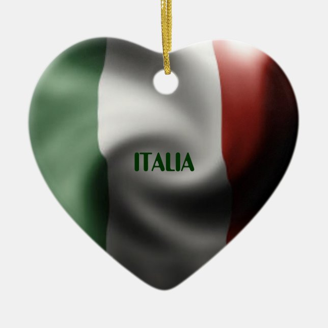 Italian Pride Ceramic Ornament (Front)