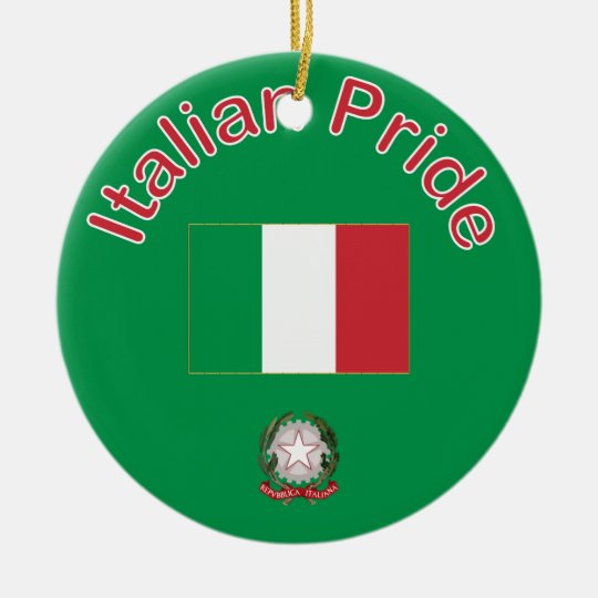 Italian Pride Ceramic Ornament