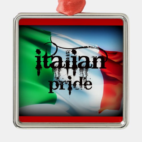 ITALIAN PRIDE FOR THE CHRITMAS TREE THIS YEAR METAL ORNAMENT