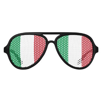 Italian Pride Party Shades | Flag Of Italy Glasses by iprint at Zazzle
