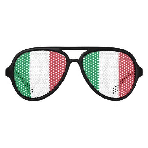 Italian pride party shades  Flag of Italy glasses