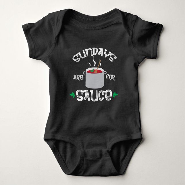 Italian Pride Sunday Sauce Italian Food Baby Bodysuit (Front)
