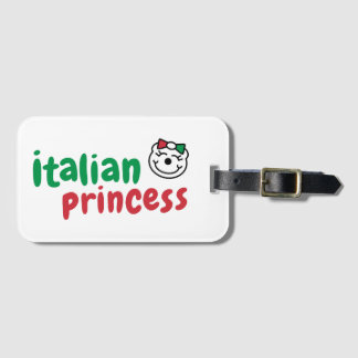 Italian Princess – Cute Hand-Drawn Bear  Luggage Tag