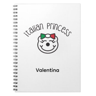 Italian Princess – Cute Hand-Drawn Bear Notebook