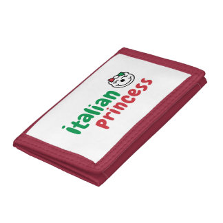 Italian Princess – Cute Hand-Drawn Bear Tri-fold Wallet