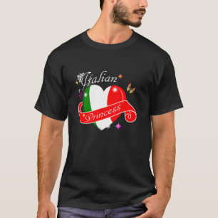Italian Princess I Heart Italy Flag Womens Long Sl T-Shirt