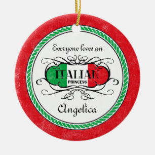Italian Princess Personalized Ornament