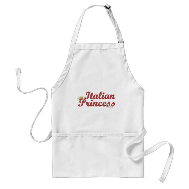 Italian Princess With Crown Adult Apron (Front)
