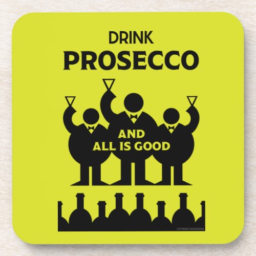 Italian Prosecco sparkling wine    Beverage Coaster