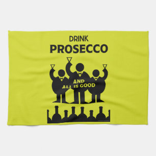 Italian Prosecco sparkling wine   Kitchen Towel