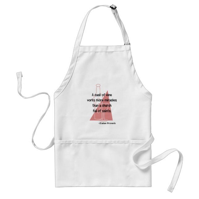 Italian Proverb Adult Apron (Front)