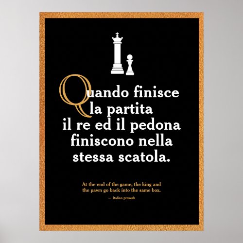 Italian Proverb Poster