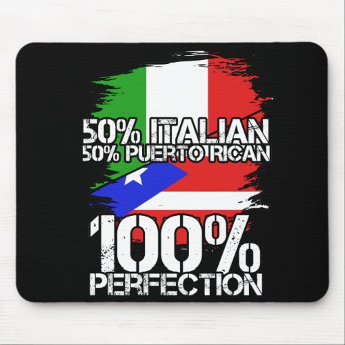 Italian Puerto Rican Pride Heritage Funny Gift Mouse Pad